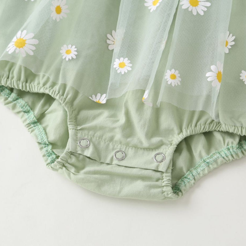 Summer Thin Baby Birthday Mesh Bodysuit