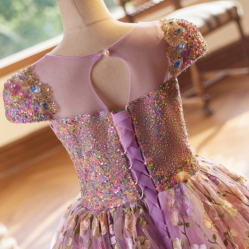 Elegant Baby Purple Floral Sequin Princess Dress Toddler Prom Dress marryshe Elegant Baby Purple Floral Sequin Princess Dress Toddler Prom Dress marryshe