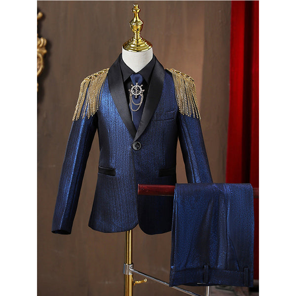 Children's Dark Blue Sparkling Birthday Suit