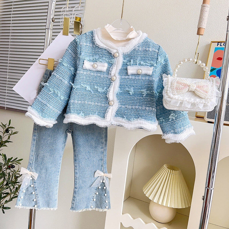 Cute Girls Two-piece Cardigan Jacket