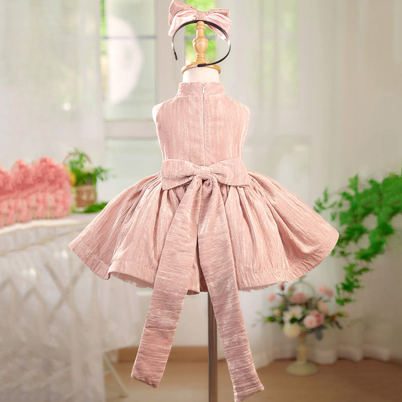 Girls Elegant Birthday Dress Girls Party Velvet Princess Dress