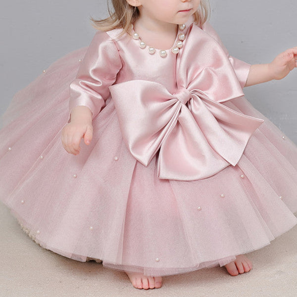 Baby Girl Bow Formal Princess Dress Toddler Birthday Party Dress Girl Formal Princess Dresses