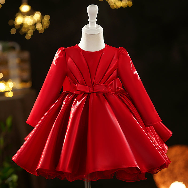 Girl Christmas Dress Cute Baby Girl Red Christmas Dress Toddler Birthday Princess Dress, Red / 3-4 Years (110cm) Girl Christmas Dress Cute Baby Girl Red Christmas Dress Toddler Birthday Princess Dress, Red / 3-4 Years (110cm)