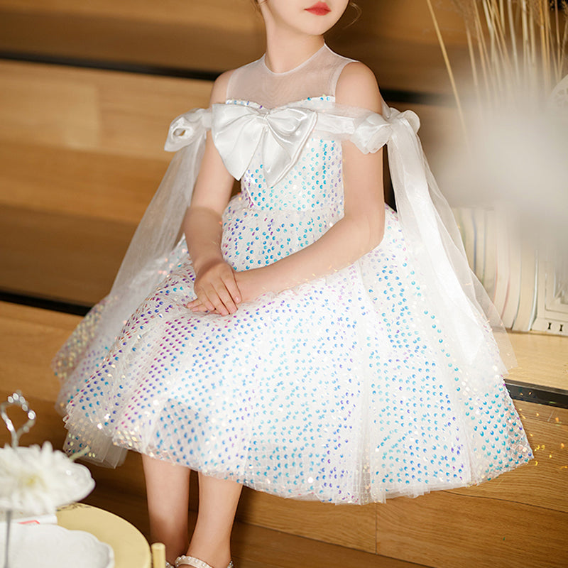 Luxury Flower Girls Princess Dress Tddler Pageant  Birthday Prom Dress