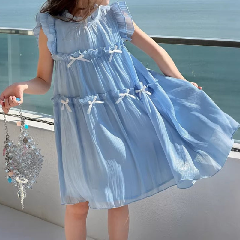 summer vacation dress Girls Beach Princess Dress Girls Summer Vacation Dress