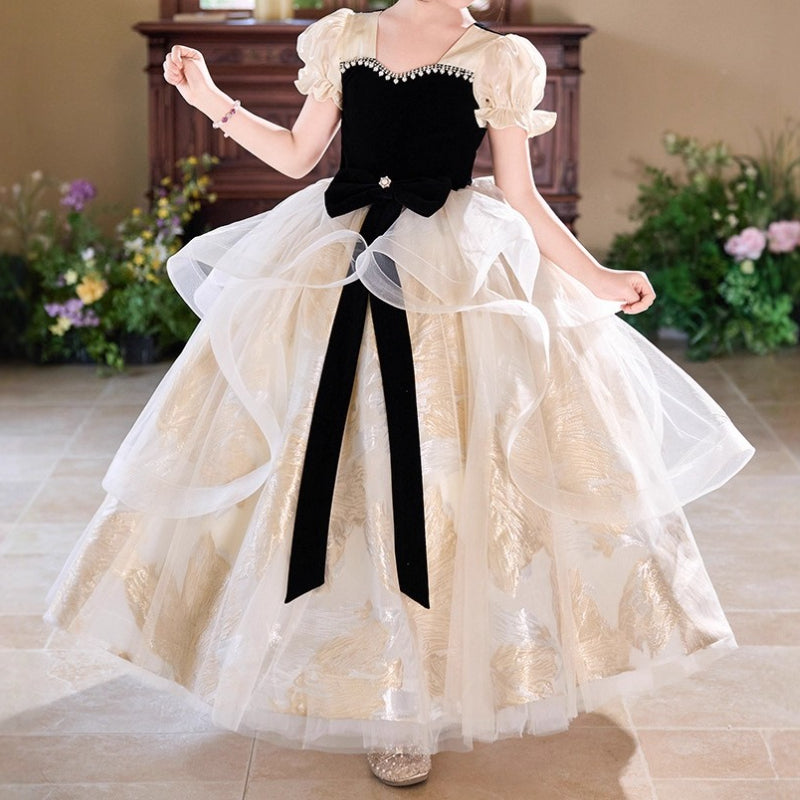 Girls' Birthday Dresses Girls' Prom Dresses Girls' Pageant Dresses, Champagne (short) / 9-10 Years (150cm) Girls' Birthday Dresses Girls' Prom Dresses Girls' Pageant Dresses, Champagne (short) / 9-10 Years (150cm)