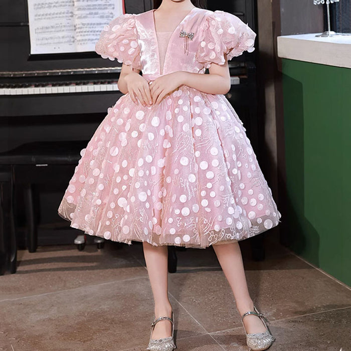 Handmade Luxury Princess Baby Dress with Bow