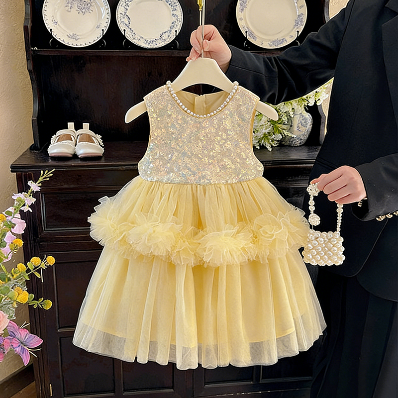 Flower Girl Dresses Girl Cute Sequin Dresses Girls Princess Dress Flower Girl Dresses Girl Cute Sequin Dresses Girls Princess Dress