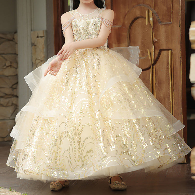 Girls Birthday Princess Dress Girls Prom Dress Flower Girl Wedding Dress
