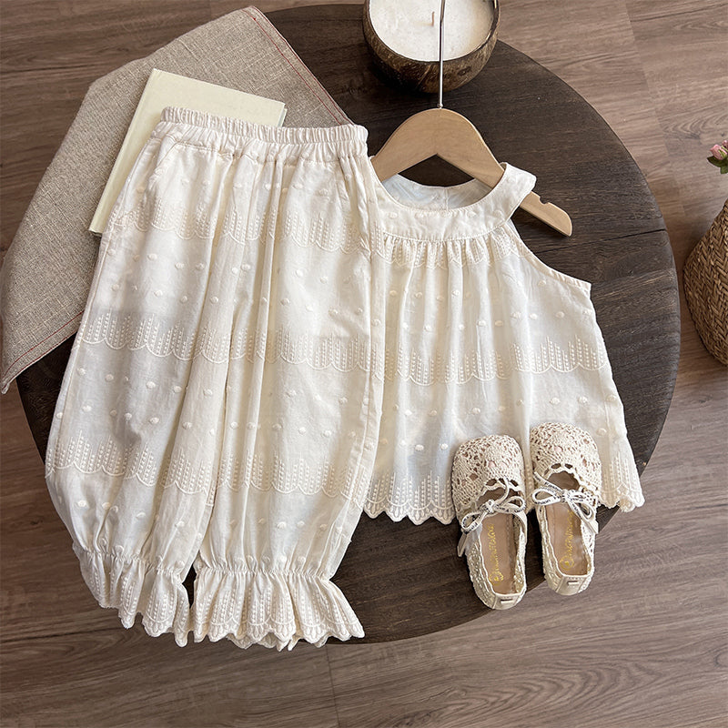 Girls Summer Thin Clothes Baby Girl Tops Pants Two Piece Set