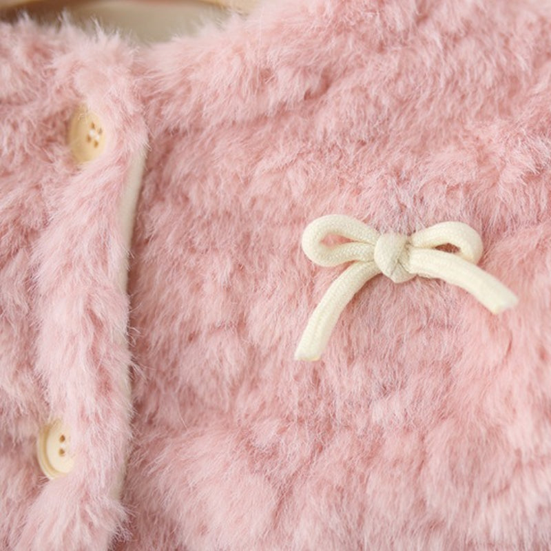 Girls' Winter Mesh Patchwork Warm Coat