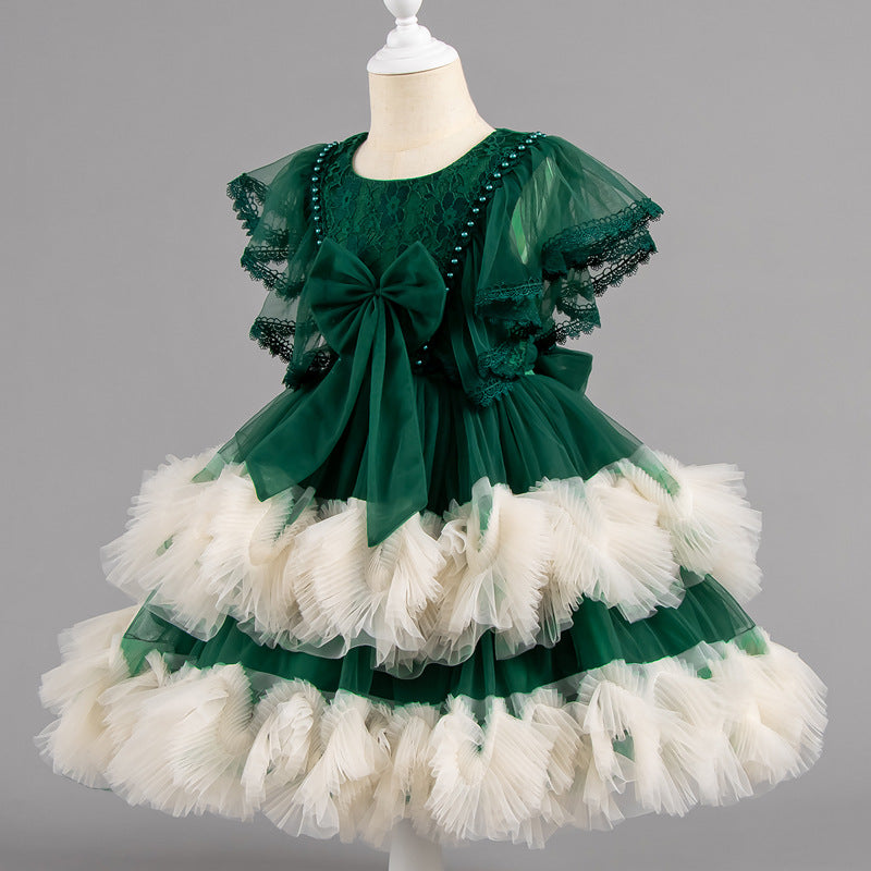 Baby Girl Pageant Princess Dresses Infant Summer Puffy Birthday Party Dresses