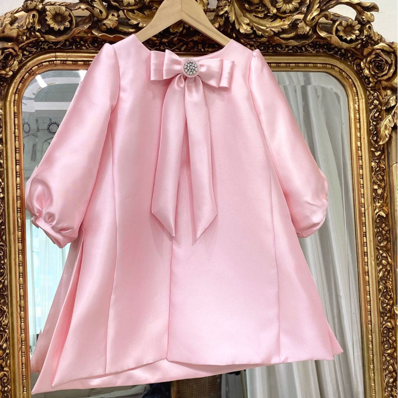 Elegant Baby Long-sleeved Birthday Simple A-line Dress Toddler Christ marryshe Elegant Baby Long-sleeved Birthday Simple A-line Dress Toddler Christ marryshe
