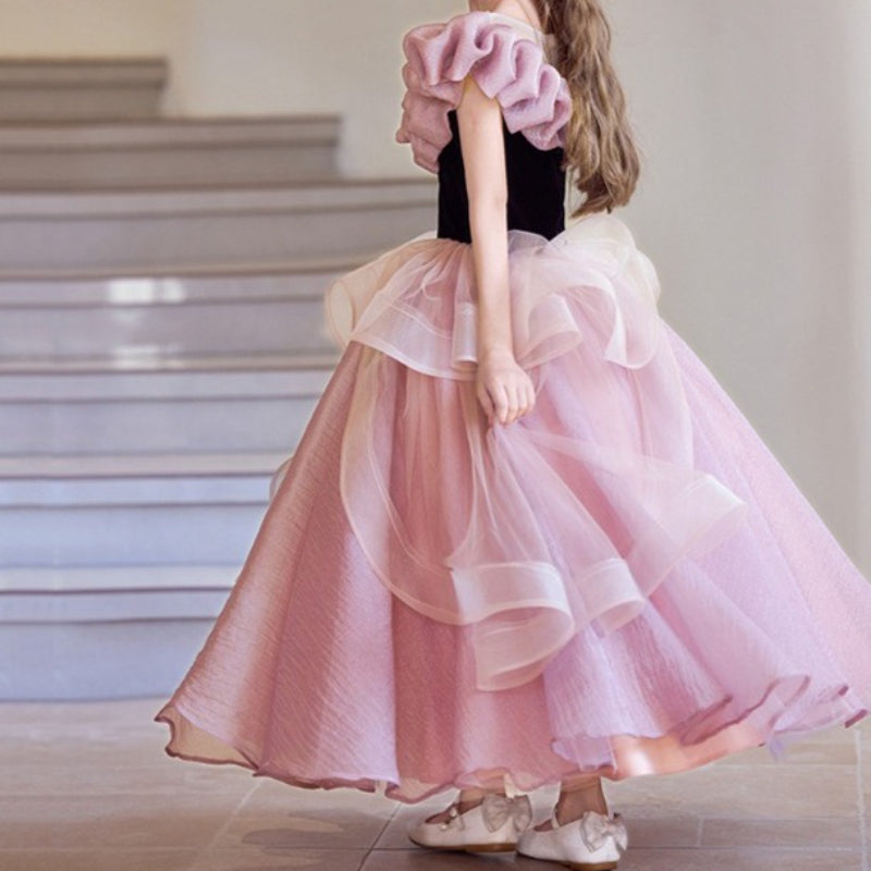Pink Girls Dress Children's Birthday Princess Dress Girls Prom Dress