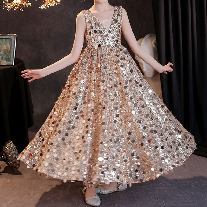 princess sparkle dress Girls Long Off Shoulder Glitter Dress by Tiffany Princess 13582 14 / Light Blue