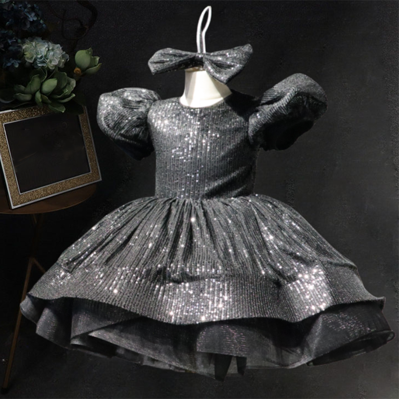 Baby Girl Prom Dress Sequins Beauty Pageant Toddler Birthday Princess Dress