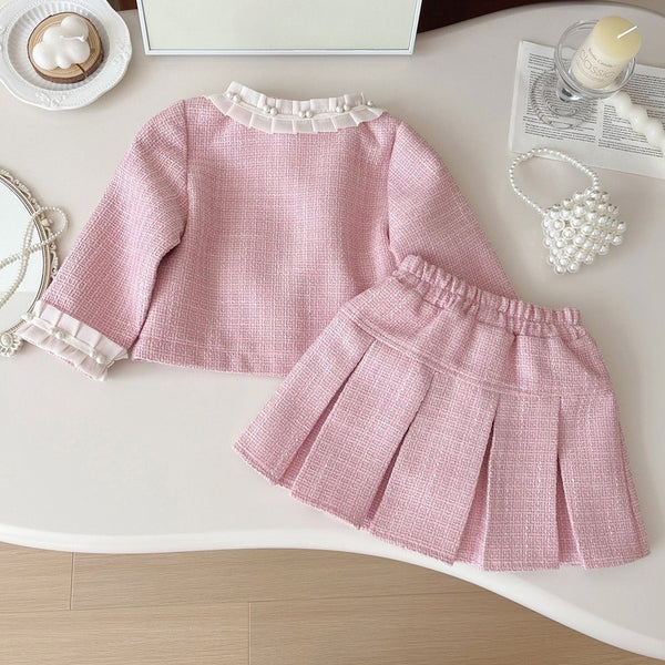 Girls' New Spring Princess Jacket and Skirt Two-piece Suit