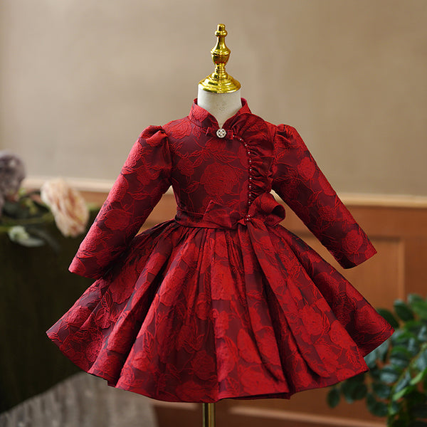 Girl Christmas Dress Baby Girl Princess Dress Girl Formal Dress Summer Puff Sleeve  Dress