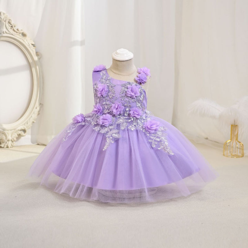 Girls Pageant Princess Dress Baby Birthday Party Dress