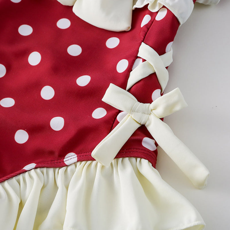 Summer Girls Red Princess Cute Swimsuit