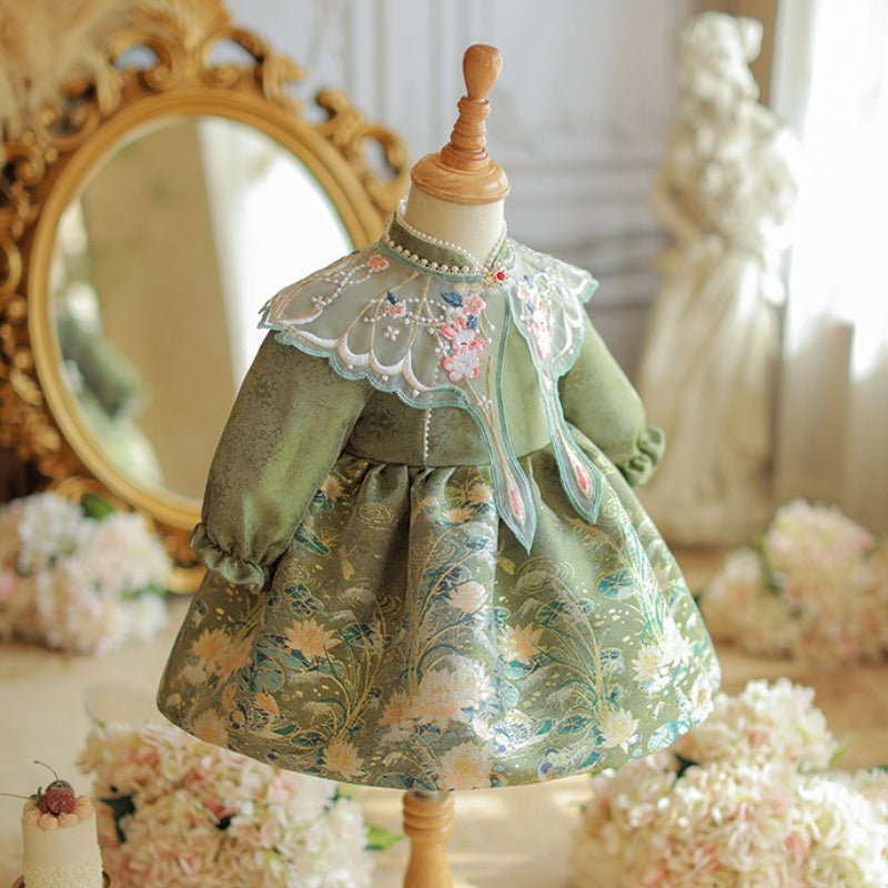 Cute Toddler Communion Dress Baby Girl Birthday Dress Girl Party Dress