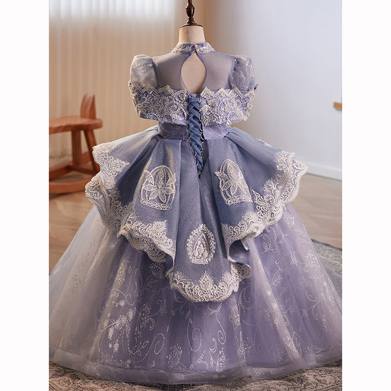 a beautiful princess dress Glitter-Mesh Long A-Line Prom Dress