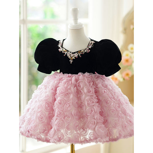 Luxurious Baby Girl Christening Dress Toddler Birthday Party Princess Dress