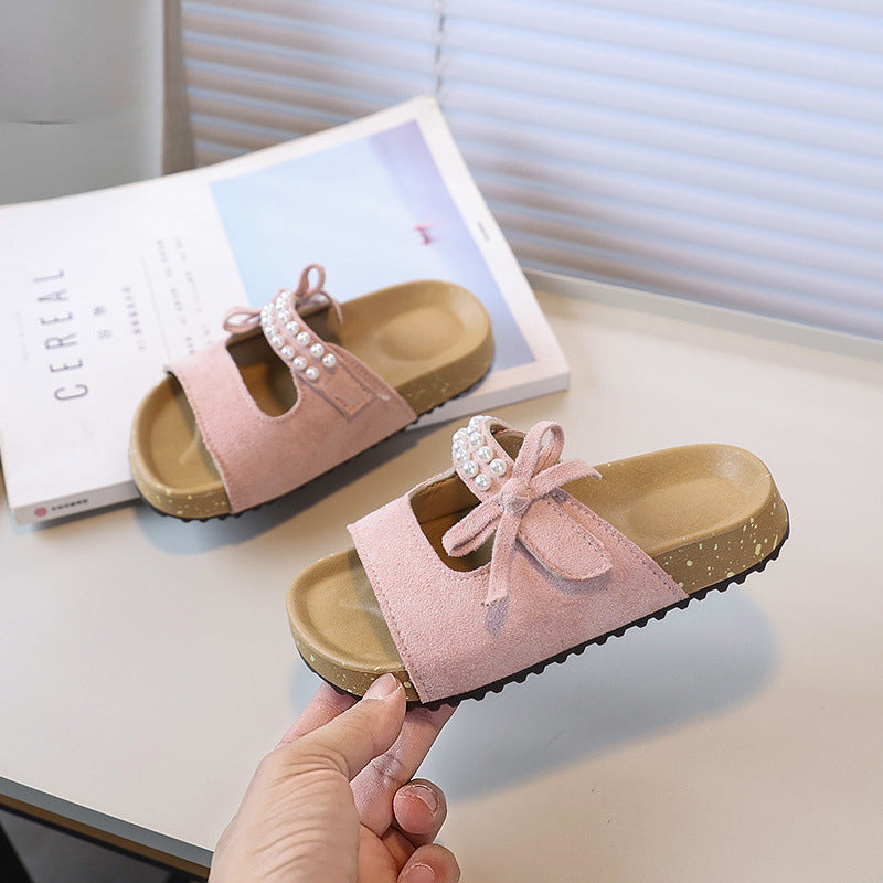 Summer New Girls Fashion Pearl Princess Shoes Sandals