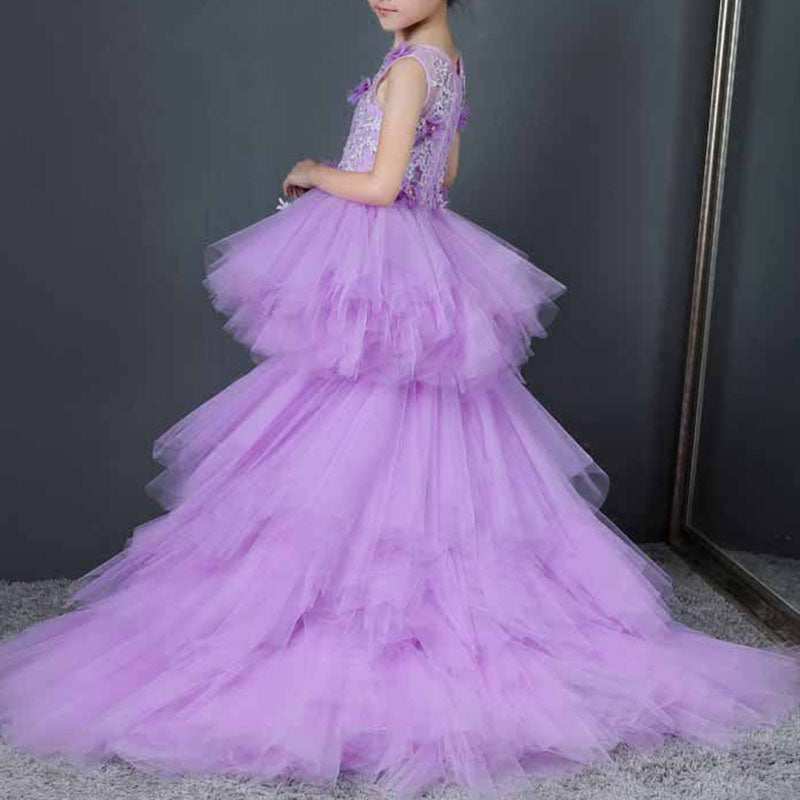 Baby Girls Trailing Dress Detachable Girls Wedding Princess Dress