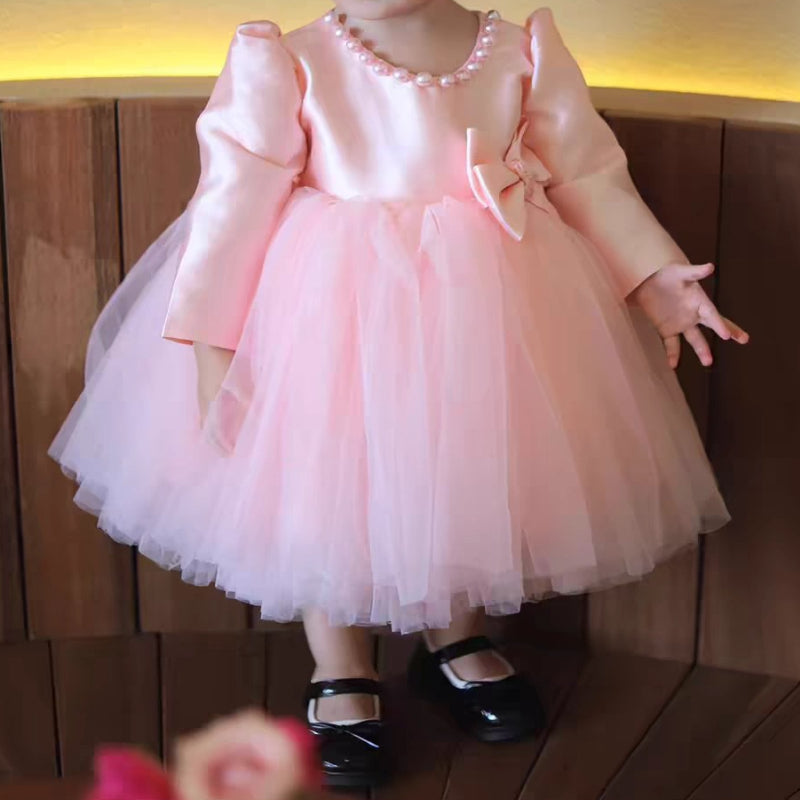 Baby Girl Pink Dress Flower Girl Wedding Dress Princess Dress