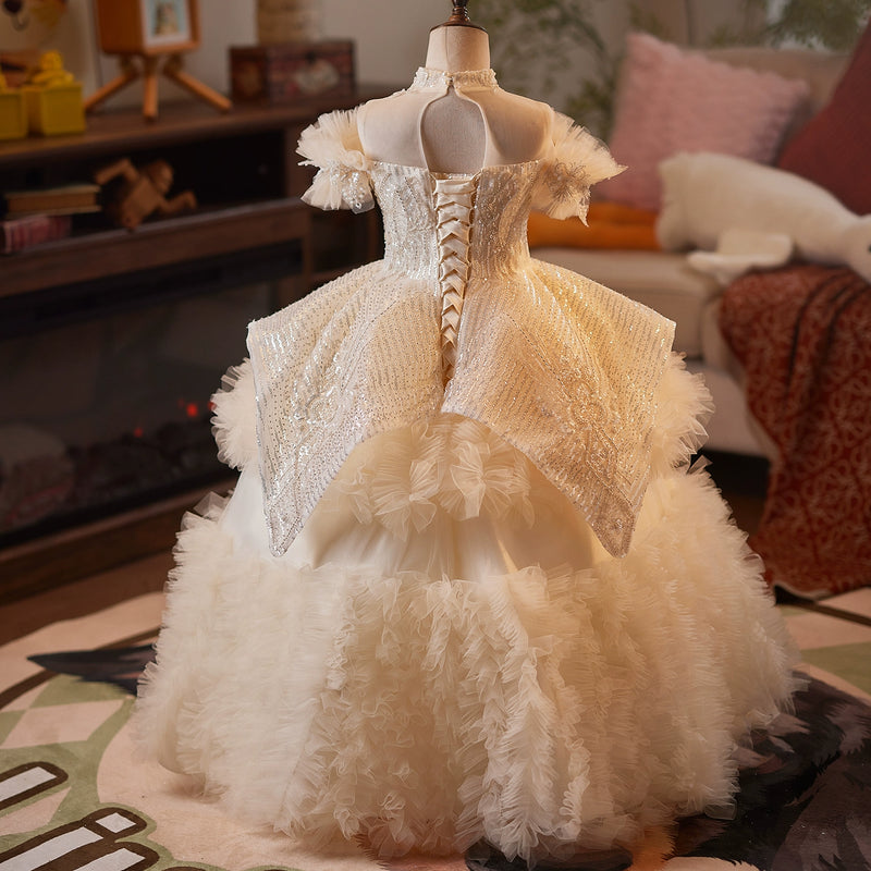 Flower Girl Wedding Dress Girl Birthday Princess Dress Children's Prom Dress