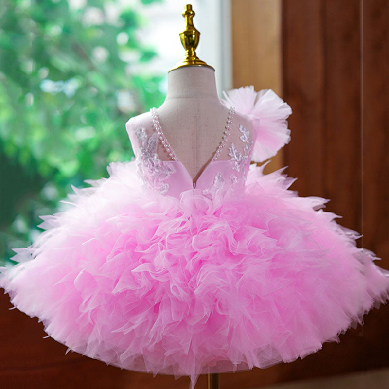 Cute Flower Girl Puffy Dress Pink Princess Dress