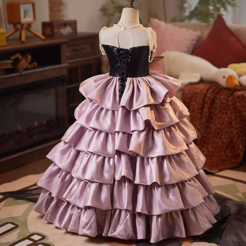 Girls Elegant Dresses Girls Birthday Sequin Dress Children's Prom Dress
