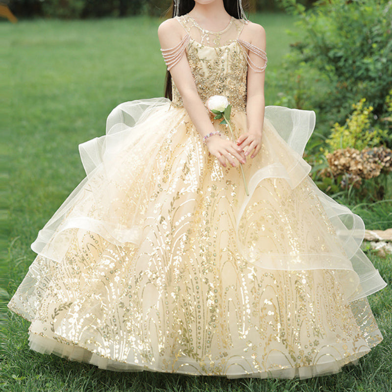 Girls Birthday Princess Dress Girls Prom Dress Flower Girl Wedding Dress