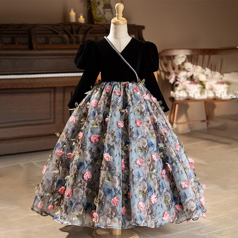 Girl Christmas Dress Toddler Princess Dress Festive Floral Dress Birthday Party Dress Girl Christmas Dress Toddler Princess Dress Festive Floral Dress Birthday Party Dress