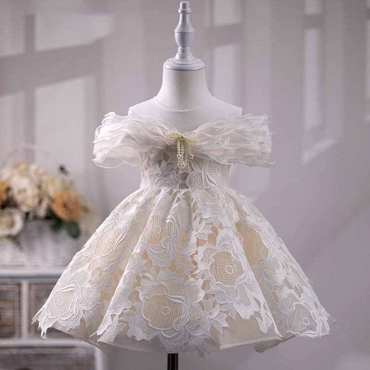Elegant Baby Flower Girl Dress Toddler Birthday Party Dress Formal Dresses