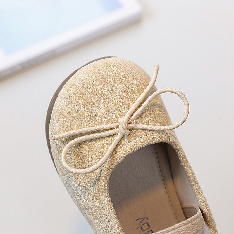 Girls Bow Soft Sole Princess Leather Shoes