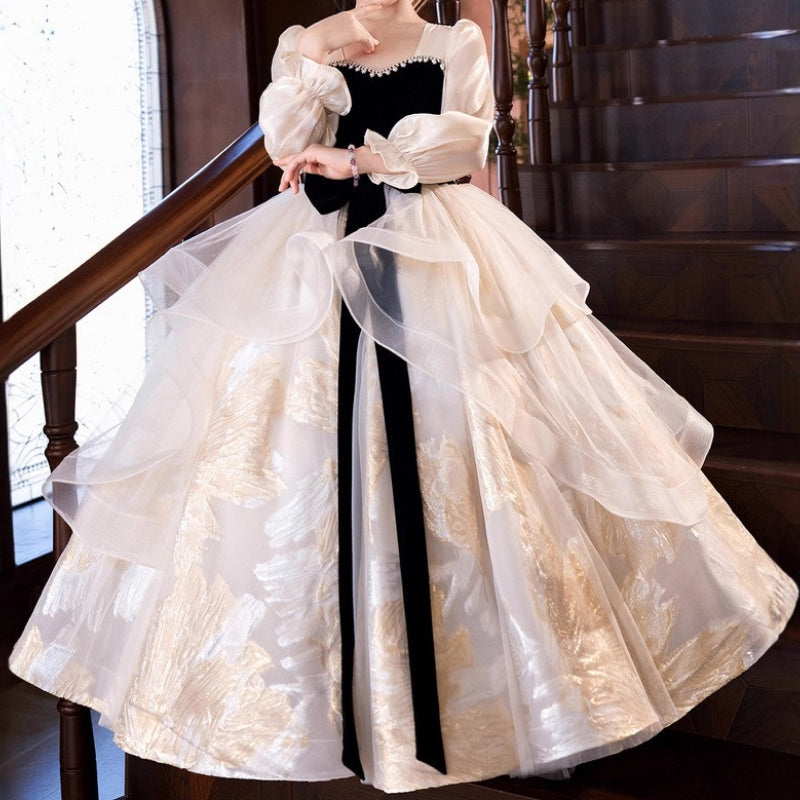 great birthday dresses Bltiby Girls Applique Prom Gowns Luxury Wedding Birthday Party Princess Long Dresses Mesh A-Lined Elegant Dress Red 7-8Years, Infant Girl's