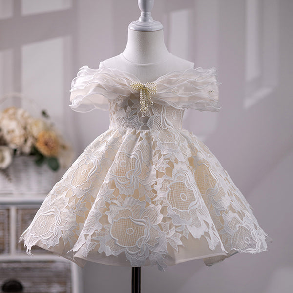 Elegant Baby Flower Girl Dress Toddler Birthday Party Dress Formal Dresses