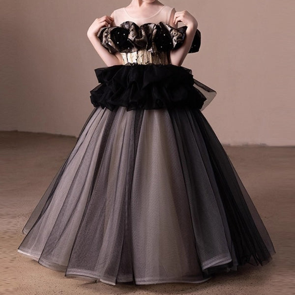 Children's Pageant Dress Black Girl Birthday Dress Flower Girl Princess Dress