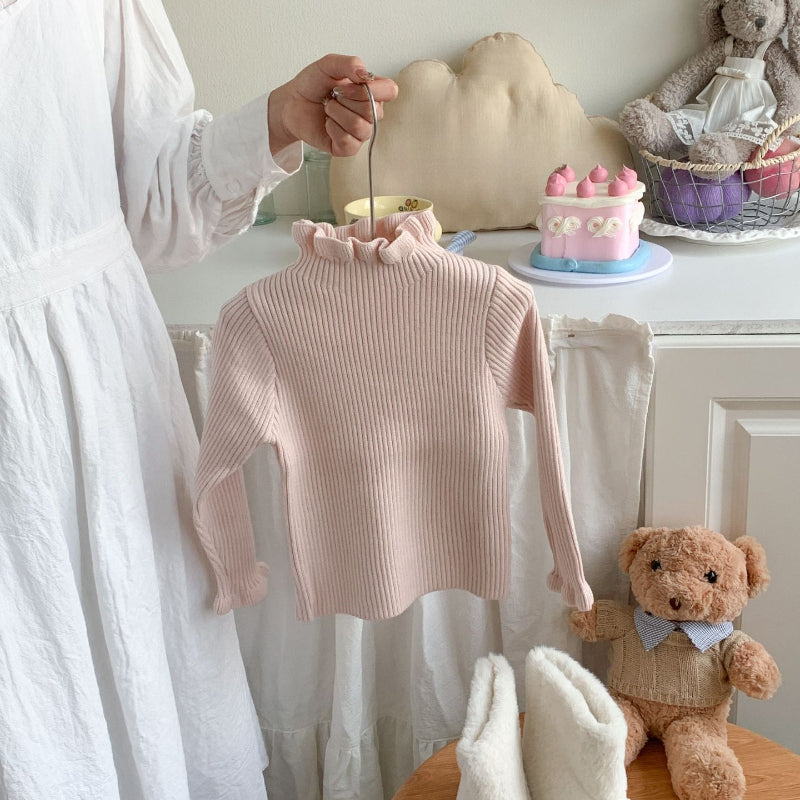 Girls Wool Bottoming Shirt Baby Girl Winter Vest Dress Two-piece Set