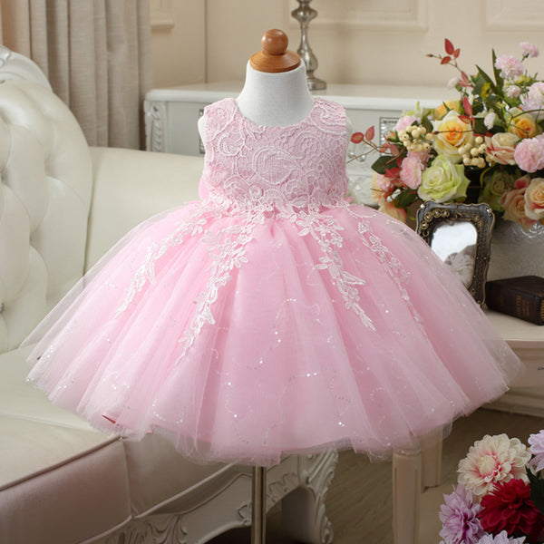 Cute Baby Girl First Birthday Party Dress Toddler Flower Girl Dress