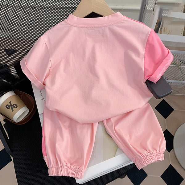 Cute Baby Girl Summer Flower Two-piece Set