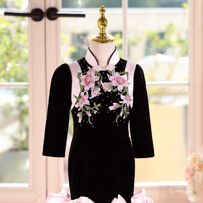 Children's Ball Gowns Girls Long Sleeve Birthday Princess Dress Girls Pageant Dress