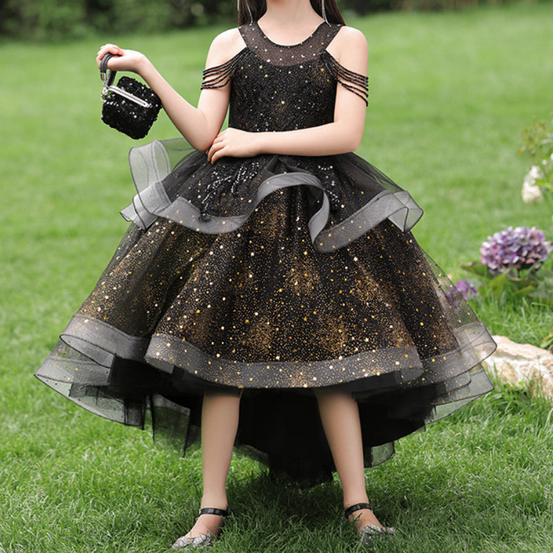 Elegant Girls Prom Dress Girls Birthday Black Princess Dress marryshe Elegant Girls Prom Dress Girls Birthday Black Princess Dress marryshe