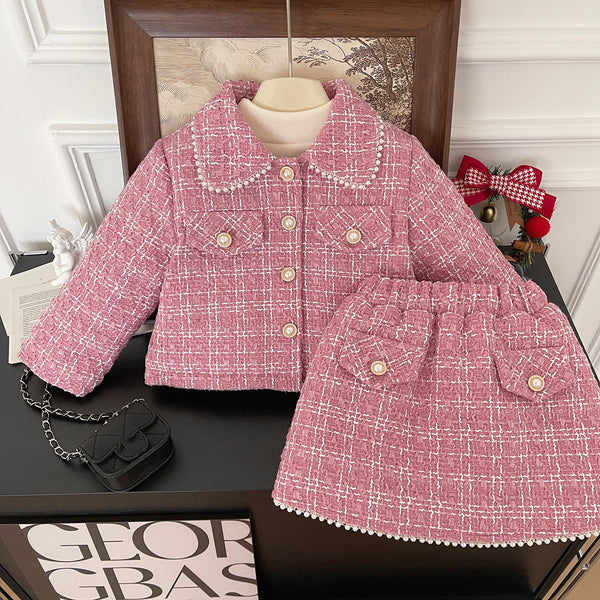 New Year Girls Pink  Two-piece Suit