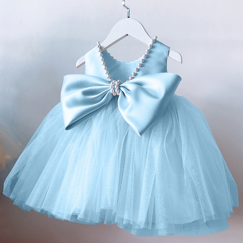 Baby Girl Formal Dresses Toddler Birthday Party Dress Pink Bow Puffy Girl Pageant Princess Dress, Blue / 2-3 Years (100cm) Baby Girl Formal Dresses Toddler Birthday Party Dress Pink Bow Puffy Girl Pageant Princess Dress, Blue / 2-3 Years (100cm)