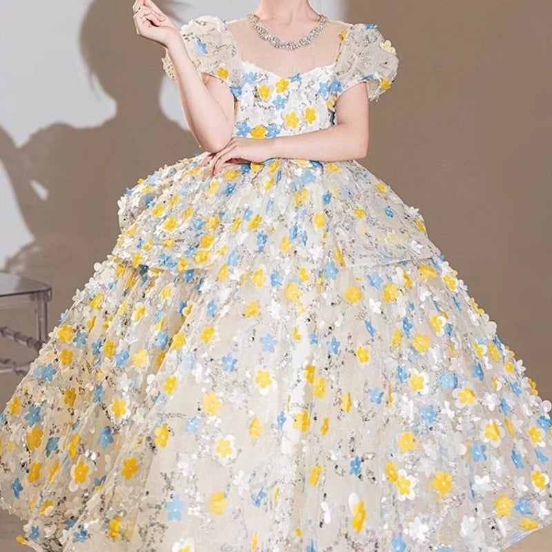 Girls' Prom Dresses Girls' Birthday Princess Dresses Flower Girl Wedding Dresses
