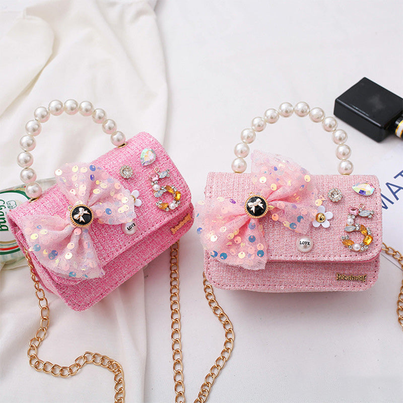 Cute Baby Girls Crossbody Bow-knot Fashion Bag