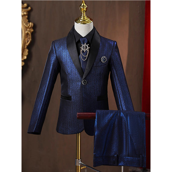 Children's Dark Blue Sparkling Birthday Suit